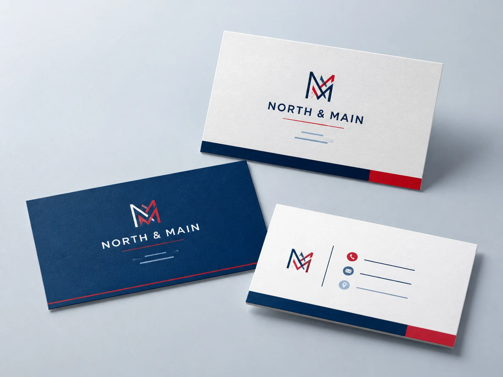 A stack of full color business cards printed by Signature Postal