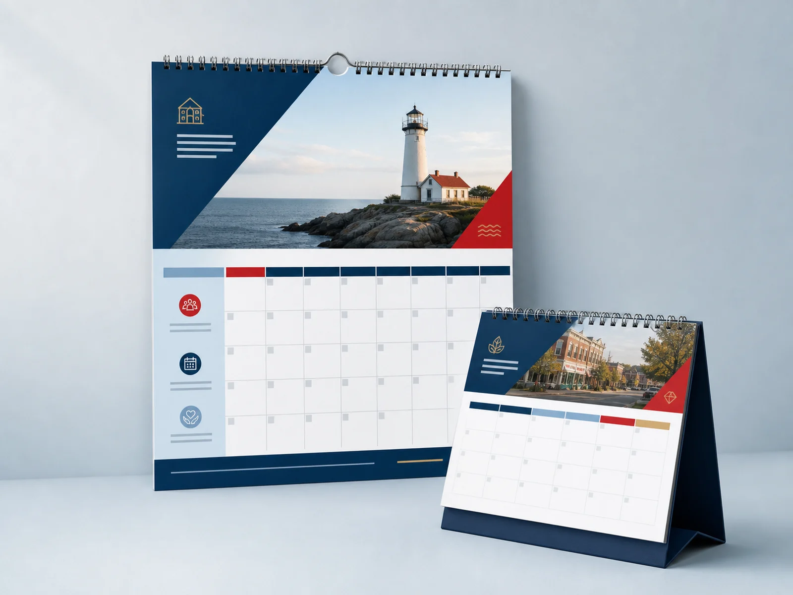 Printed wall and desk calendars