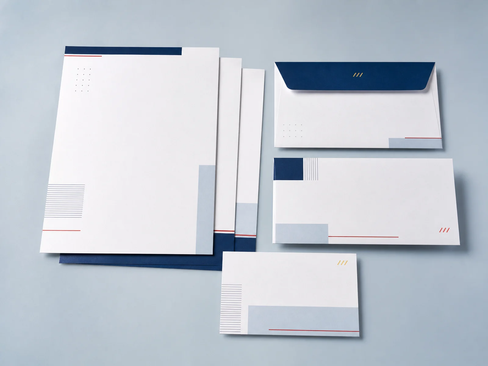 Printed letterhead with matching envelopes