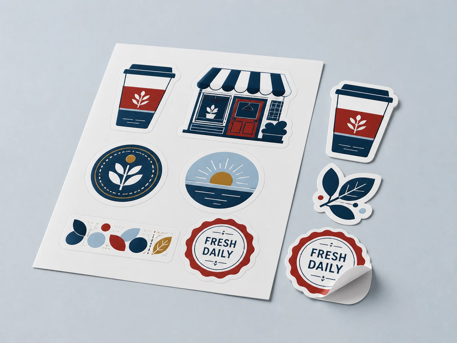 Die cut stickers, kiss cut sheets, and roll labels printed at Signature Postal