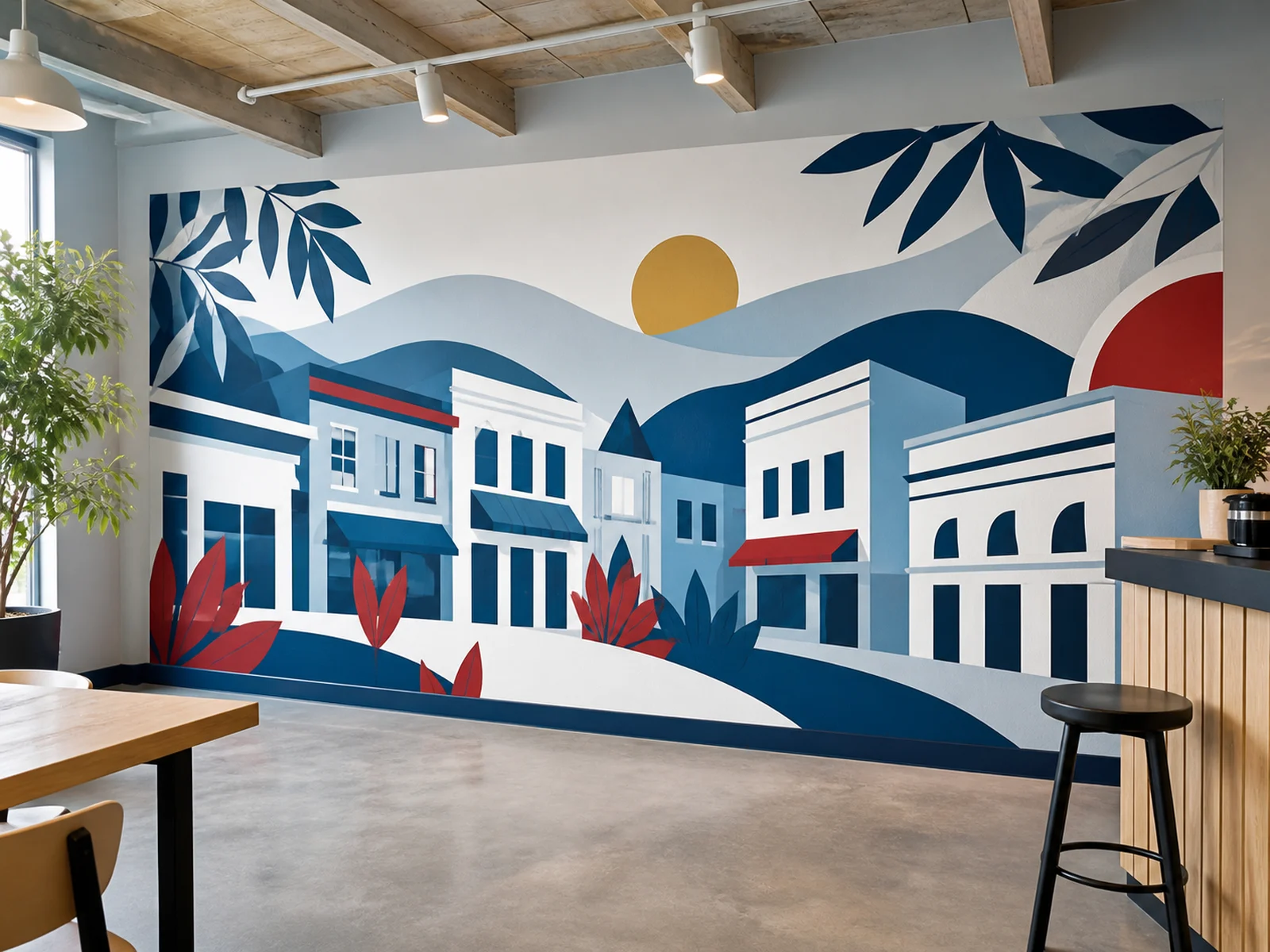 A full wall mural printed and installed by Signature Postal